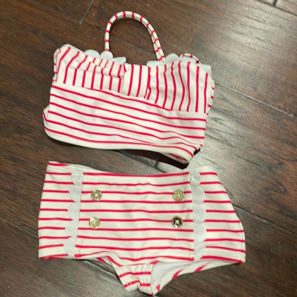 Janie and jack baby bikini. Like new. 6-12 months.